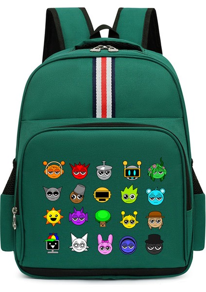 Karikatür Çocuk Omuz Çantası Küçük Öğrencilerle Erkek ve Kadınların Kampüs Trendi Büyük Kapasiteli Okul Çantası (Yurt Dışından)