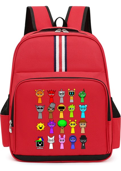 Karikatür Çocuk Omuz Çantası Küçük Öğrencilerle Erkek ve Kadınların Kampüs Trendi Büyük Kapasiteli Okul Çantası (Yurt Dışından)