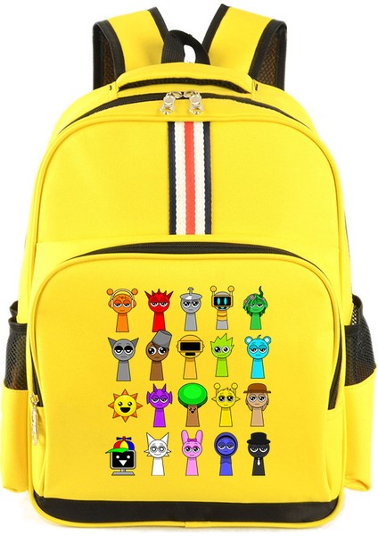 Karikatür Çocuk Omuz Çantası Küçük Öğrencilerle Erkek ve Kadınların Kampüs Trendi Büyük Kapasiteli Okul Çantası (Yurt Dışından)