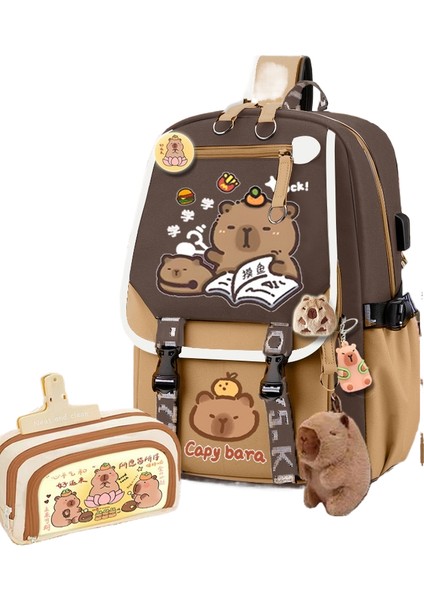 Büyük Kapasiteli Karikatür Öğrenci Okul Çantası (Yurt Dışından)