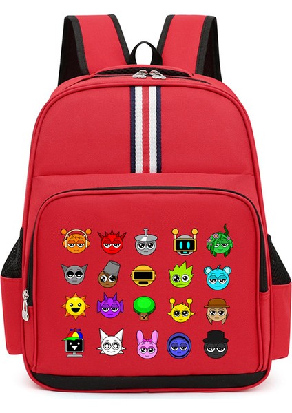 Karikatür Çocuk Omuz Çantası Küçük Öğrencilerle Erkek ve Kadınların Kampüs Trendi Büyük Kapasiteli Okul Çantası (Yurt Dışından)