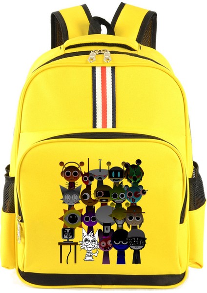 Karikatür Çocuk Omuz Çantası Küçük Öğrencilerle Erkek ve Kadınların Kampüs Trendi Büyük Kapasiteli Okul Çantası (Yurt Dışından)
