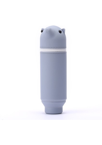 Öğrenciler Masaüstü Yaratıcı Sevimli Silikon Katlanır Kalemlik Kırtasiye Kutusu Basit Karikatür Büyük Kapasiteli Kalemlik Kalem Çantası (Yurt Dışından)