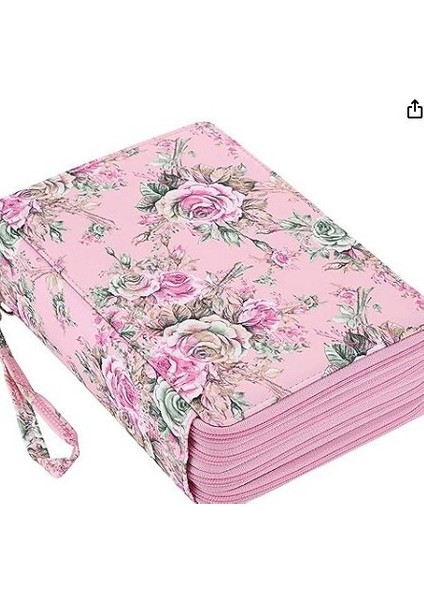 Yeni Büyük Kapasiteli Pu Kalem Çantası Öğrenci Kırtasiye Çantası 200 Delikli Sanat Boyama Saklama Çantası Sanat Çantası (Yurt Dışından)