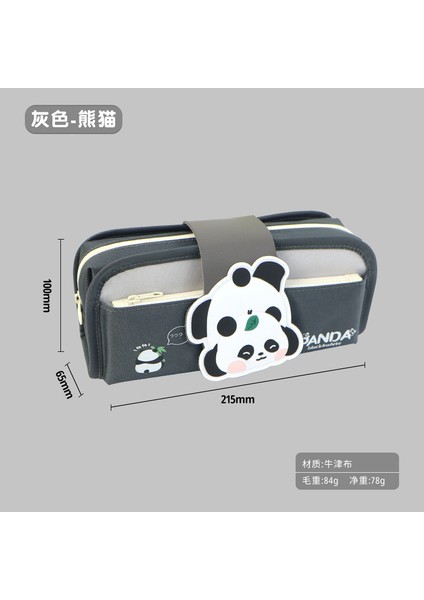 Büyük Kapasiteli Çıkarılabilir Kalem Çantası Karikatür Çocuk Oxford Kumaş Kırtasiye Çantası 2'si 1 Arada Çok Fonksiyonlu Kalem Çantası (Yurt Dışından)