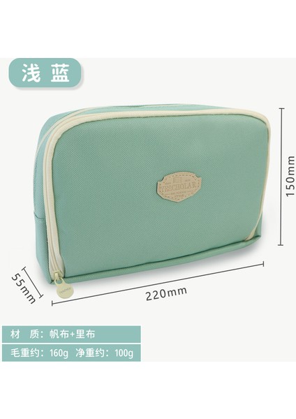 Büyük Kapasiteli Kırtasiye Kalem Çantası Ins Yüksek Değerli El Kitabı Saklama Kutusu Ingiliz Tarzı Çok Fonksiyonlu Basit Kalem Çantası (Yurt Dışından)