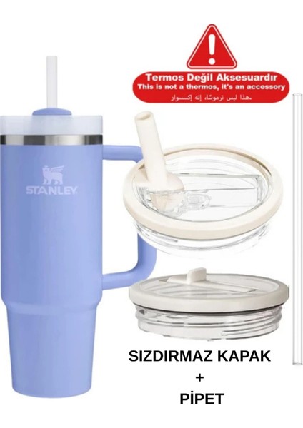 Quencher 40 Oz Uyumlu Pipetli Termos Sızdırmaz Kapak Seti –