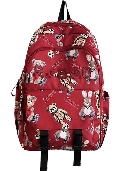 Kampüs Niş Basit Çok Yönlü Ortaokul ve Lise Öğrencileri Okul Çantası Büyük Kapasiteli Omuz Çantası (Yurt Dışından)