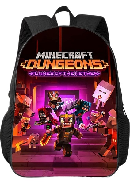 Kampüs Niş Basit Çok Yönlü Ortaokul ve Lise Öğrencileri Okul Çantası Büyük Kapasiteli Omuz Çantası (Yurt Dışından)