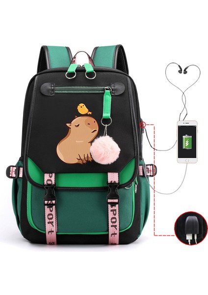 Sıcak Satış Capya Capya Sevimli USB Portu Çok Fonksiyonlu Eğlence Seyahat Sırt Çantaları (Yurt Dışından)