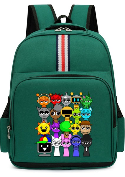 Karikatür Çocuk Omuz Çantası Küçük Öğrencilerle Erkek ve Kadınların Kampüs Trendi Büyük Kapasiteli Okul Çantası (Yurt Dışından)