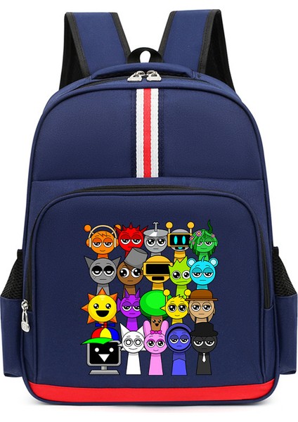 Karikatür Çocuk Omuz Çantası Küçük Öğrencilerle Erkek ve Kadınların Kampüs Trendi Büyük Kapasiteli Okul Çantası (Yurt Dışından)