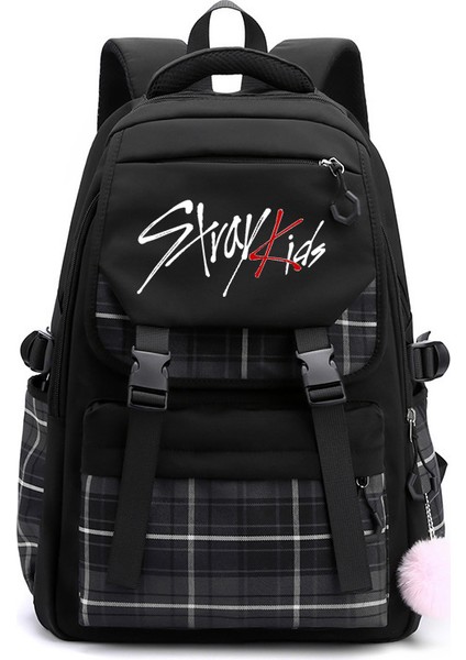 Kolej Tarzı Rahat Çok Yönlü Öğrenci Okul Çantası Etrafında Başıboş Grup (Yurt Dışından)