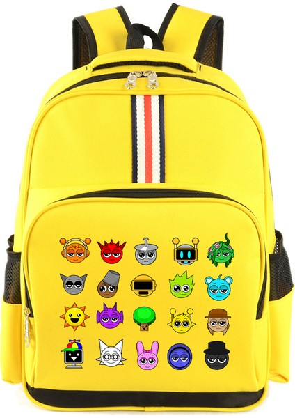 Karikatür Çocuk Omuz Çantası Küçük Öğrencilerle Erkek ve Kadınların Kampüs Trendi Büyük Kapasiteli Okul Çantası (Yurt Dışından)