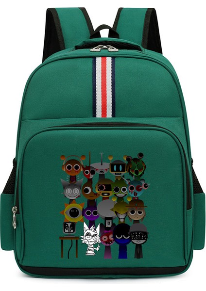 Karikatür Çocuk Omuz Çantası Küçük Öğrencilerle Erkek ve Kadınların Kampüs Trendi Büyük Kapasiteli Okul Çantası (Yurt Dışından)