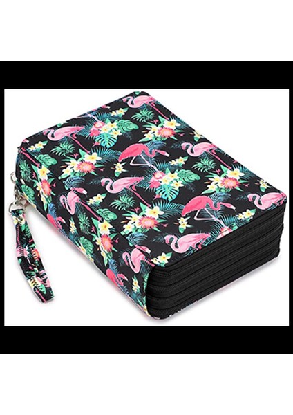 Yeni Büyük Kapasiteli Pu Kalem Çantası Öğrenci Kırtasiye Çantası 200 Delikli Sanat Boyama Saklama Çantası Sanat Çantası (Yurt Dışından)