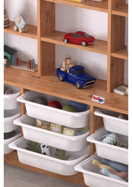 9 Sepetli 9 Raflı Dolap Çok Amaçlı Dolap Oyuncak Dolabı Almina Çam fırsatları