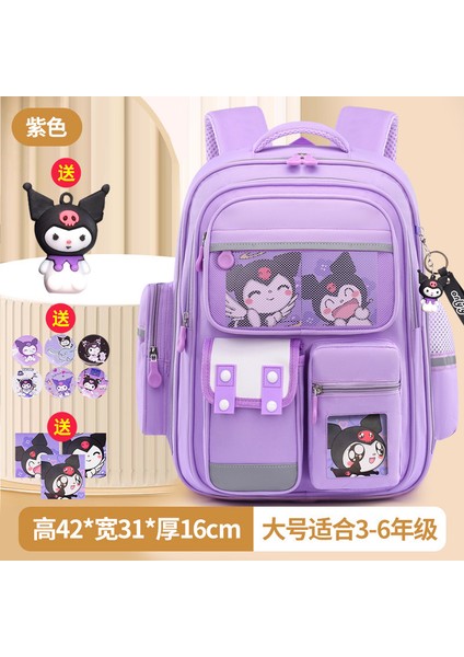 Kızlar Azaltılmış Yük Omurga Koruma Okul Çantası 1-6 Sınıflar Büyük Kapasiteli Çocuklar Karikatür (Yurt Dışından)