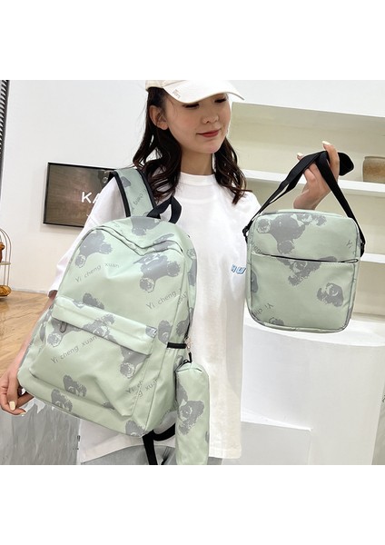 Üç Parçalı 3'ü 1 Arada Omuz Okul Çantası Öğle Yemeği Kutusu Kalem Çantası Okul Çantası (Yurt Dışından)