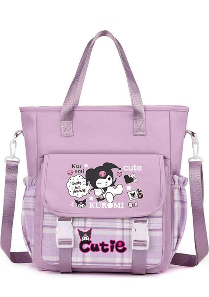 Çapraz Askılı Çanta Öğrenciler Sınıf Yükleme Kitapları Tote Büyük Çanta Omuz Makyaj Çantası Sevimli Karikatür Baskı Çapraz Askılı Çanta (Yurt Dışından)