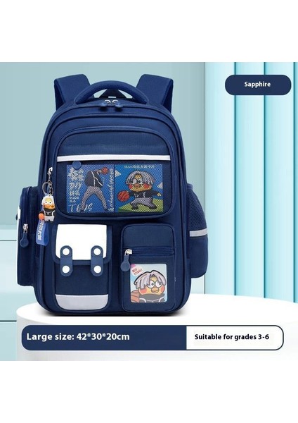 Okul Çantası Çocuk Çizgi Film Animasyon Ilkokul Öğrencileri Bir, Iki, Üç Ila Altı Sınıf Erkek ve Kız Omurga Koruma Yük Azaltma Omuz Çantası (Yurt Dışından)