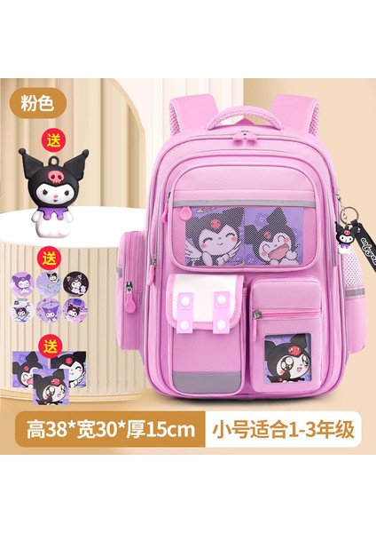 Kızlar Azaltılmış Yük Omurga Koruma Okul Çantası 1-6 Sınıflar Büyük Kapasiteli Çocuklar Karikatür (Yurt Dışından)