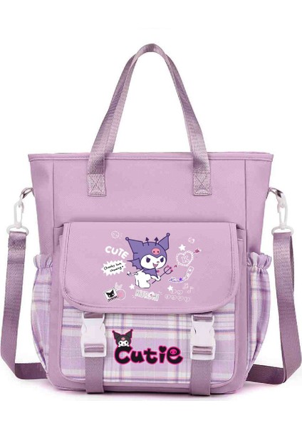Çapraz Askılı Çanta Öğrenciler Sınıf Yükleme Kitapları Tote Büyük Çanta Omuz Makyaj Çantası Sevimli Karikatür Baskı Çapraz Askılı Çanta (Yurt Dışından)