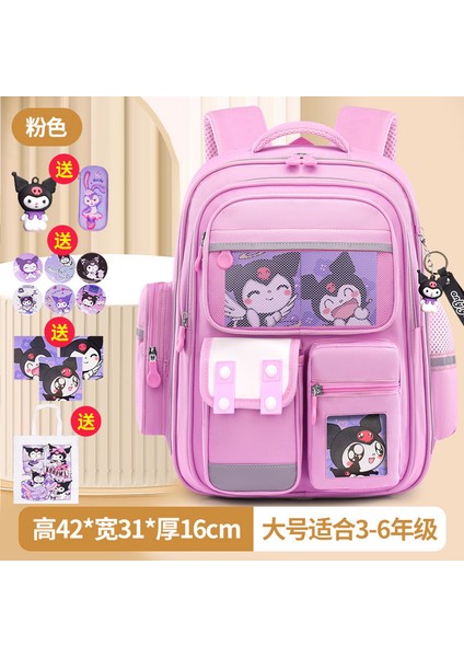 Kızlar Azaltılmış Yük Omurga Koruma Okul Çantası 1-6 Sınıflar Büyük Kapasiteli Çocuklar Karikatür (Yurt Dışından)