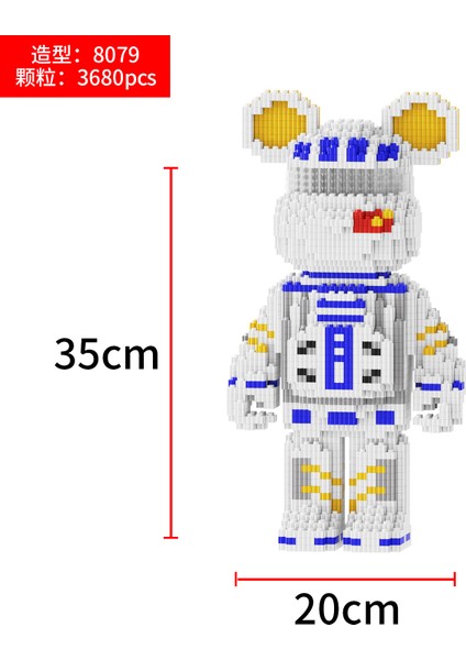 6-12 Yaş Tandem Küçük Parçacıklar Yapı Taşı Oyuncaklar Çocuk Eğitici Puzzle Yapboz Süsler (Yurt Dışından)
