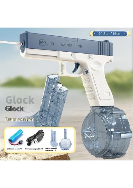 Elektrikli Glock Su Tabancası Çocuk Oyuncakları Yüksek Kapasiteli Sürekli Püskürtme Su Tabancası Plaj (Yurt Dışından)