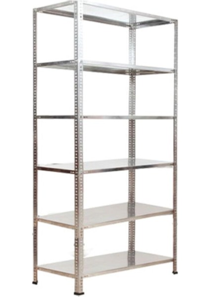 6 Katlı 43X93X200 cm Galvaniz Çelik Raf - Depo, Arşiv, Kiler, Dosya, Market Rafı fiyatları