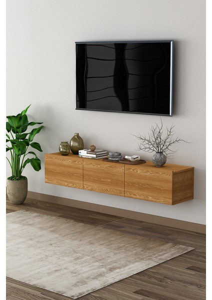 %100 Mdflam Tv Ünitesi Tv Sehpası Duvara Monte T-27