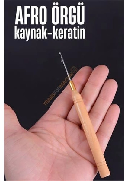 Afro Örgü Iğnesi Saç Kaynak Keratin Tığı