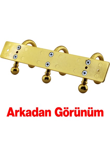 Metal 3'lü Askı Birleşik Vestiyer Duvar Monteli Askı Dolap Askılığı Vidalı Gold Elbise Askısı 1 Adet modelleri
