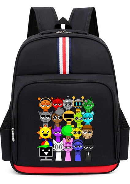 Karikatür Çocuk Omuz Çantası Küçük Öğrencilerle Erkek ve Kadınların Kampüs Trendi Büyük Kapasiteli Okul Çantası (Yurt Dışından)