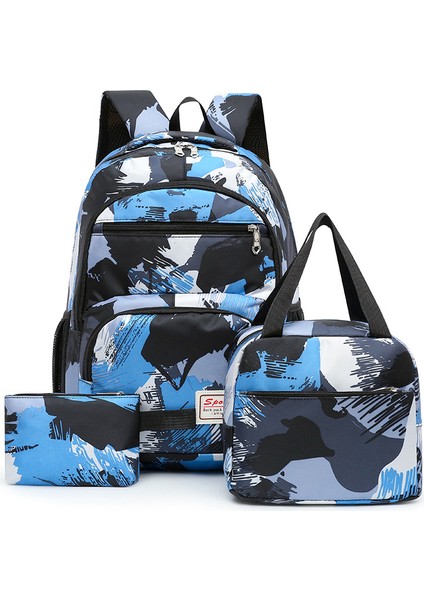 Üç Parçalı 3'ü 1 Arada Omuz Okul Çantası Öğle Yemeği Kutusu Kalem Çantası Okul Çantası (Yurt Dışından)