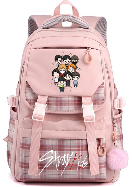 Kolej Tarzı Rahat Çok Yönlü Öğrenci Okul Çantası Etrafında Başıboş Grup (Yurt Dışından)