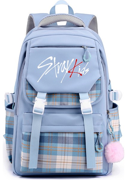 Kolej Tarzı Rahat Çok Yönlü Öğrenci Okul Çantası Etrafında Başıboş Grup (Yurt Dışından)