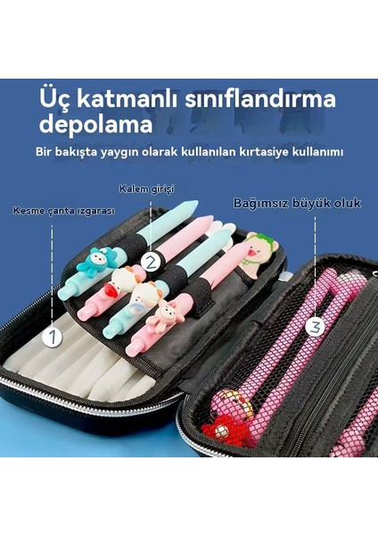 3D Üç Boyutlu Kalem Kutusu Ilkokul Öğrencisi Kalem Kutusu Büyük Kapasiteli Kir Tutmayan Okul Kalem Kutusu (Yurt Dışından) fırsatları