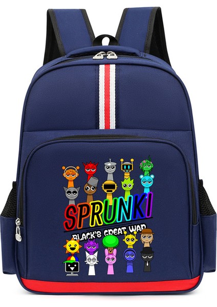 Karikatür Çocuk Omuz Çantası Küçük Öğrencilerle Erkek ve Kadınların Kampüs Trendi Büyük Kapasiteli Okul Çantası (Yurt Dışından)