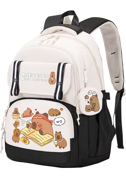 Yeni Capya Okul Çantası Eğlenceli Karikatür Su Yunusu Omuz Çantası Büyük Kapasiteli Ilk ve Ortaokul Öğrencileri (Yurt Dışından)