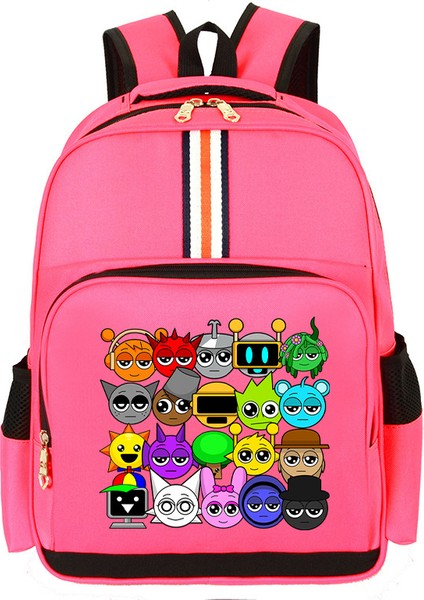 Karikatür Çocuk Omuz Çantası Küçük Öğrencilerle Erkek ve Kadınların Kampüs Trendi Büyük Kapasiteli Okul Çantası (Yurt Dışından)