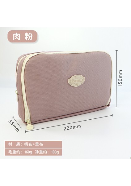 Büyük Kapasiteli Kırtasiye Kalem Çantası Ins Yüksek Değerli El Kitabı Saklama Kutusu Ingiliz Tarzı Çok Fonksiyonlu Basit Kalem Çantası (Yurt Dışından)