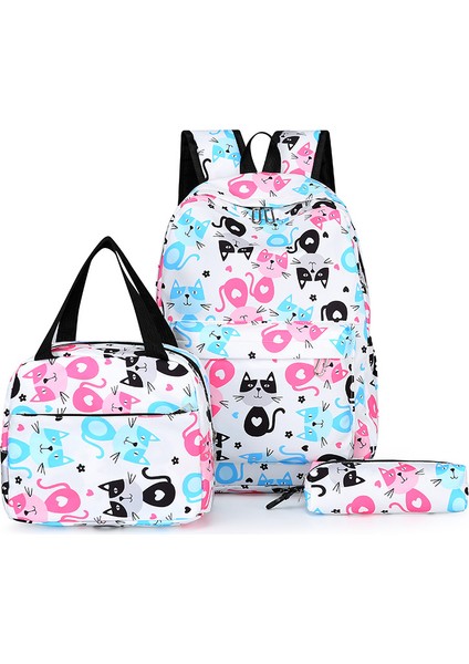 Üç Parçalı 3'ü 1 Arada Omuz Okul Çantası Öğle Yemeği Kutusu Kalem Çantası Okul Çantası (Yurt Dışından)