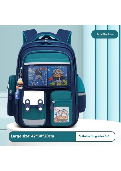 Okul Çantası Çocuk Çizgi Film Animasyon Ilkokul Öğrencileri Bir, Iki, Üç Ila Altı Sınıf Erkek ve Kız Omurga Koruma Yük Azaltma Omuz Çantası (Yurt Dışından)