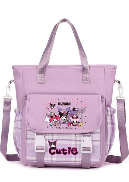 Çapraz Askılı Çanta Öğrenciler Sınıf Yükleme Kitapları Tote Büyük Çanta Omuz Makyaj Çantası Sevimli Karikatür Baskı Çapraz Askılı Çanta (Yurt Dışından)