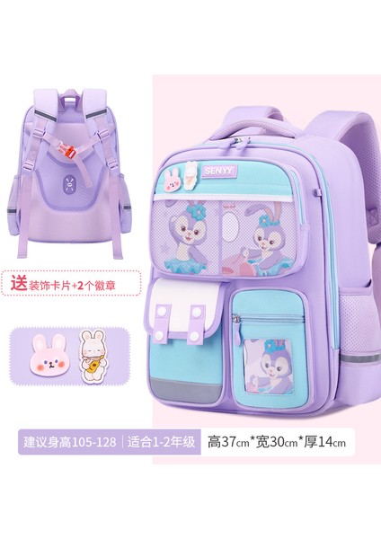 Yeni Ilkokul Öğrencileri Okul Çantası Çocuklar Oxford Kumaş Omuz Çantası Lamine Büyük Kapasiteli Erkek Su Geçirmez Kadın (Yurt Dışından)