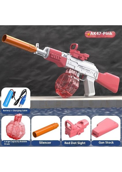 Elektrikli Glock Su Tabancası Çocuk Oyuncakları Yüksek Kapasiteli Sürekli Püskürtme Su Tabancası Plaj (Yurt Dışından)