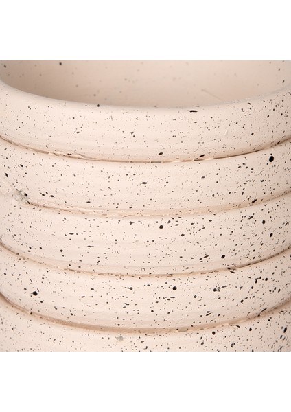 Beton Saksı Yatay Kabartma Çizgili Krem 7,5x7 Cm. fiyatları