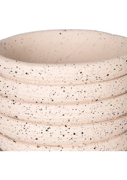Beton Saksı Yatay Kabartma Çizgili Krem 10X8 Cm. fiyatları